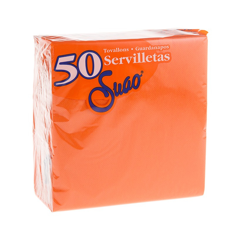 SERVILLETA NARANJA 33x33 PUNTA PUNTA