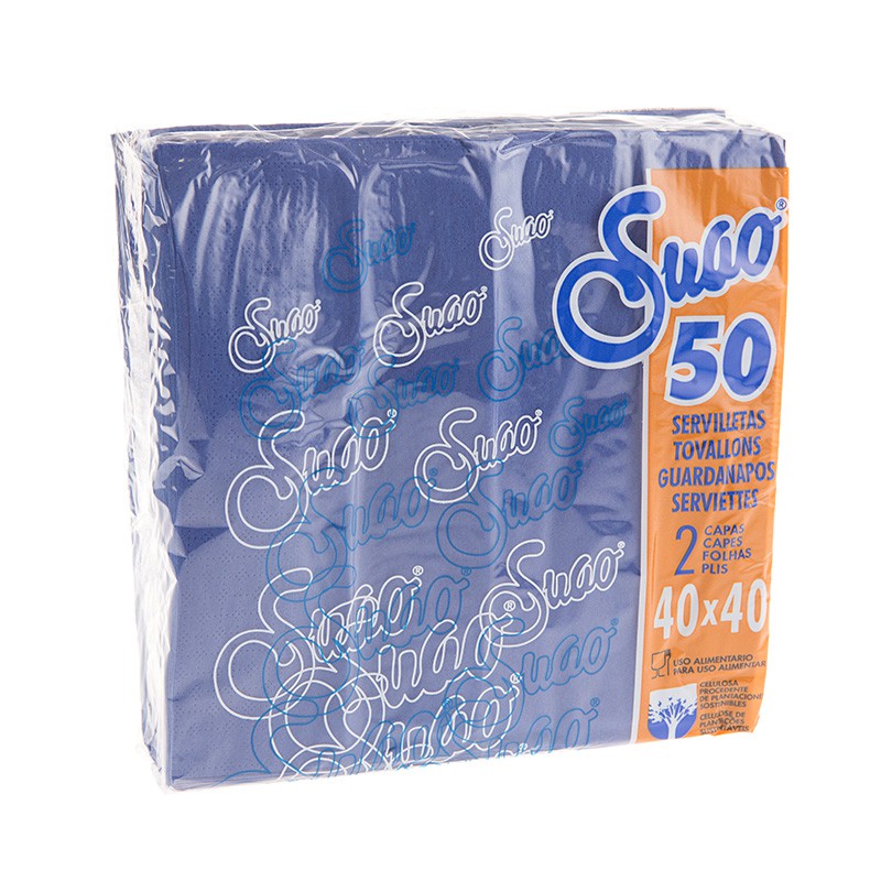 SERVILLETA SUAO AZUL 40x40 2 CAPAS