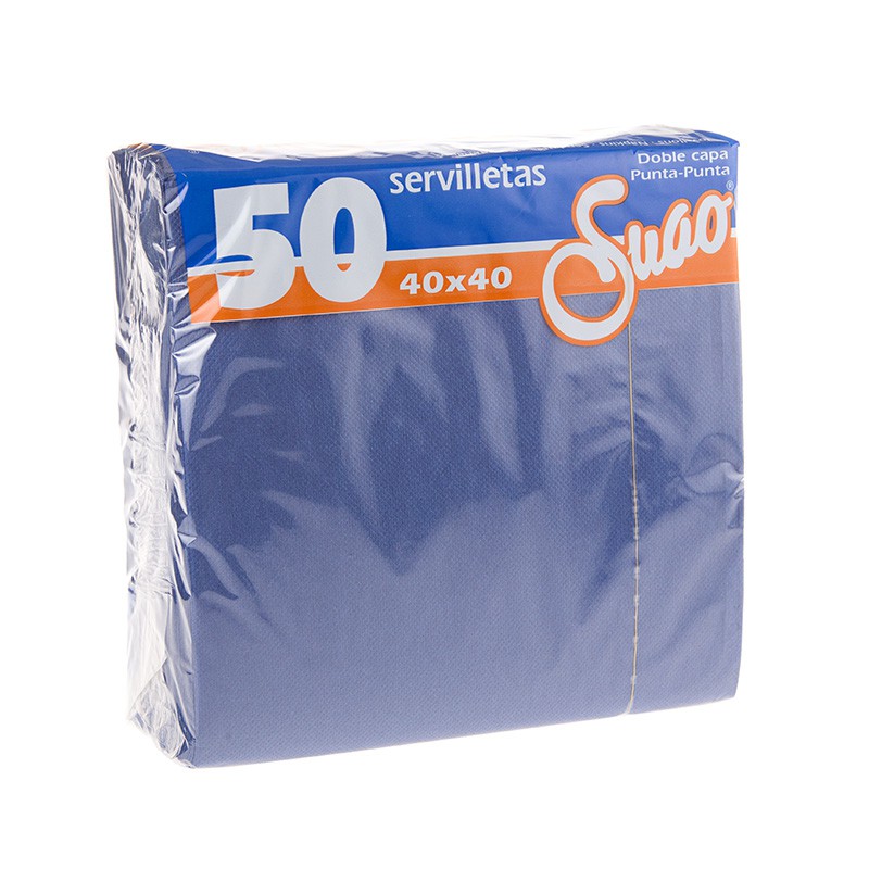 SERVILLETA AZUL 40x40 PUNTA PUNTA