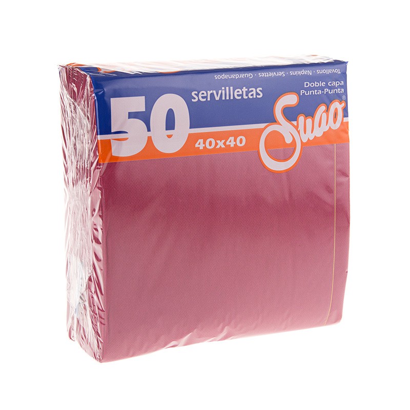 SERVILLETA BURDEOS 40x40 PUNTA PUNTA