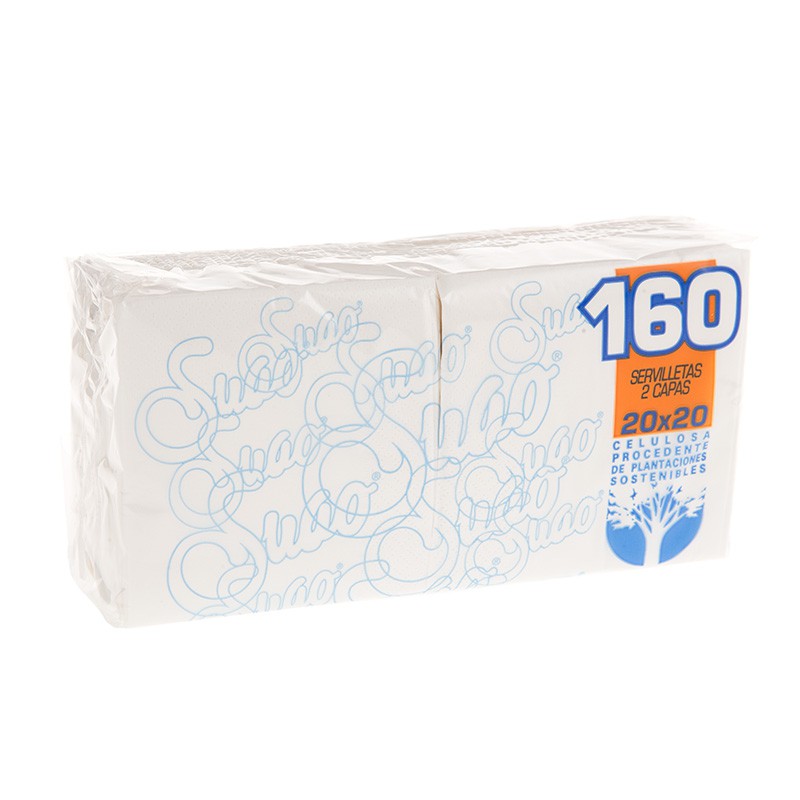 SERVILLETA SUAO BLANCA 20x20 2 CAPAS