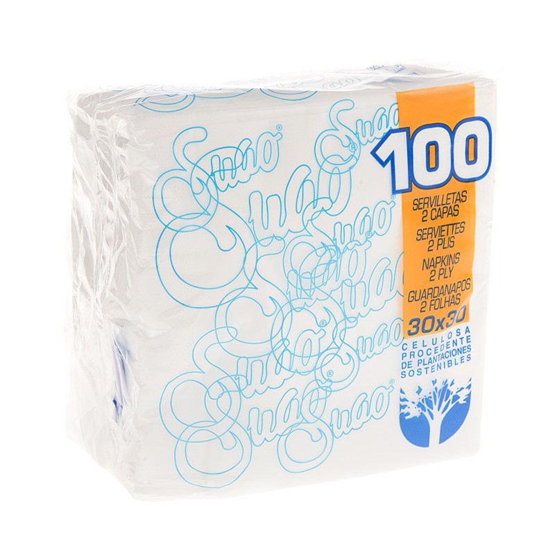 SERVILLETA BLANCA 30x30 2 CAPAS