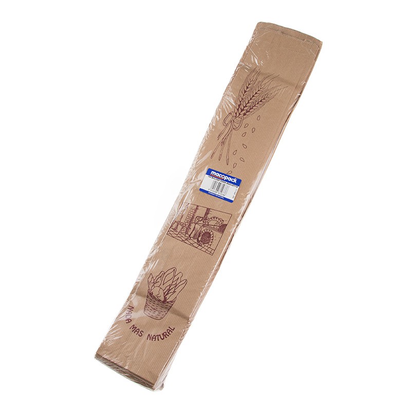 BOLSA PAPEL BAGUETTE 54x9+5 KRAFT