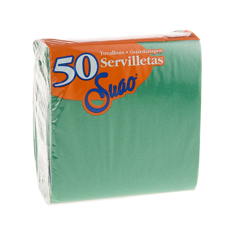 SERVILLETA VERDE BOTELLA 33x33 PUNTA PUNTA 