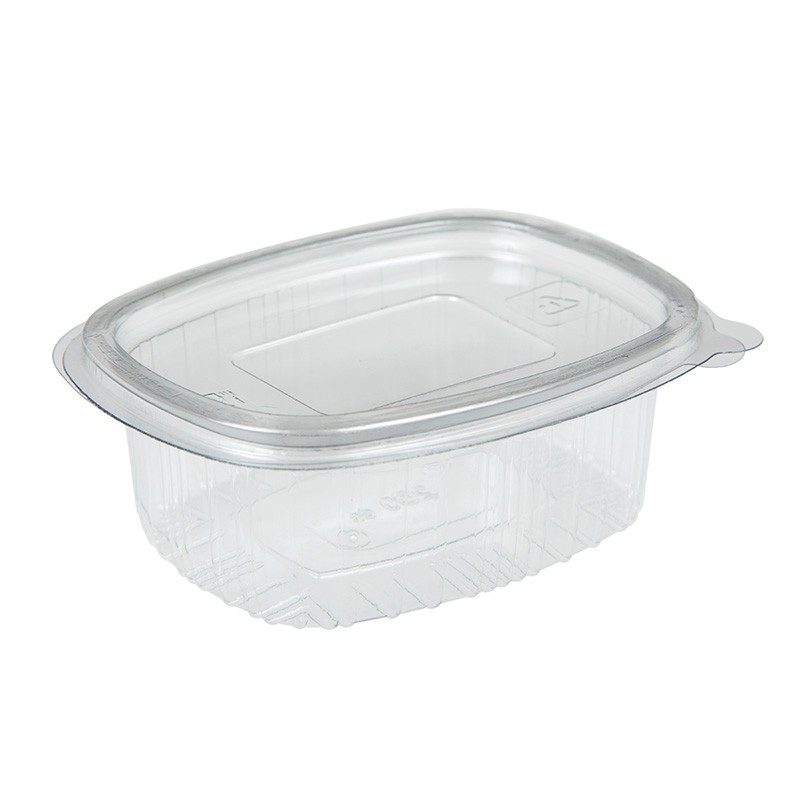 ENVASE DE PLÁSTICO PET CON TAPA BISAGRA 370cc 