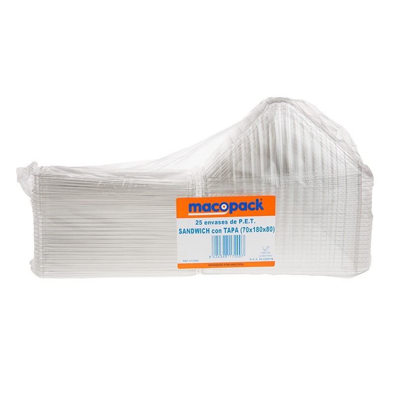 ENVASE SANDWICH 7 CM. CON TAPA