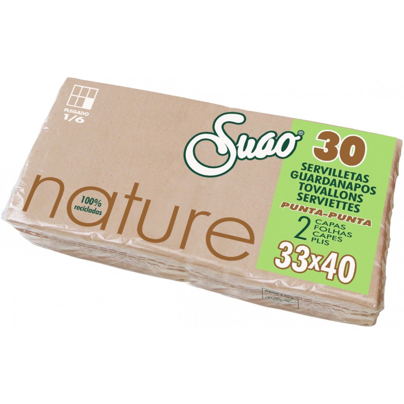 SERVILLETA SUAO 33x40 PUNTA PUNTA 1/6 NATURE